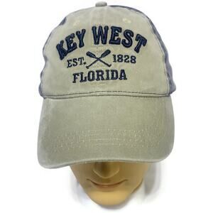 Key West Florida Established 1828 Gray Ball Cap by Lucky 7 Adjustable